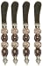 Decorative Pate Knife with Glass Bead Handle Set of Four