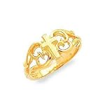14kt Yellow Gold Cross Ring