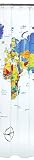 World Map Vinyl Shower Curtain