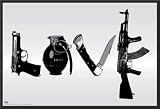 Steez LOVE Poster Dry Mounted Wood Framed, 24x36.