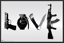 Steez LOVE Poster Dry Mounted Wood Framed, 24x36.