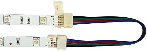 Maylit 10PCS 12MM Free Welding 4-Wires Connector On Both Ends For RGB LED Strip Light, the CONNECTOR Ffrom maylit is defnitely 12MM, PLS DONT WORRY TO CHOOSE IT.what othe seller sells is fake one. maylit is a Trade mark in USA.