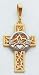 14kt Two-Tone Gold Claddagh Cross - D1521