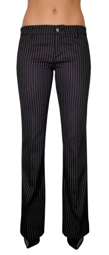 Dickies Girls Juniors' Stretch Twill 2-Pocket Printed Pinstripe Pant