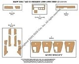 BMW 5 Series E34 (set 1) Vinyl Dash Trim Kit 89-95 - 15 pieces - Exotic Brushed Aluminum
