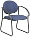 Deluxe Sled Base Arm Chair with Grade B Pivot Pattern Fabric, Garnet/Salsa (Matches STC3410 and STC