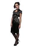 Astrapahl, Satin Jacke, Bolero, für Abendkleid, kurzarm, Farbe schwarz