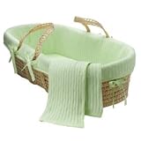 Tadpoles Basics Green Moses Basket