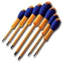 SK Hand Tools 83677 7-Piece 1000-Volt Insulated Expert2 Combination Screwdriver Set