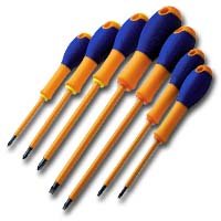SK Hand Tools 83677 7-Piece 1000-Volt Insulated Expert2 Combination Screwdriver Set