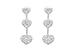 Diamond Heart Journey Earrings : 14K White Gold - title=