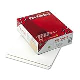 Smead File Folder, Straight Tab Cut, Letter-Size, 100/BX, White