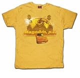  : Magnum P.I. TV Show Classic Cop Series Retro Helicopter Gold T-shirt
