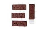 Juvale Silicone Heart Butterfly Chocolate Lollipop Sucker Mold Set Hard Candy Heat Resistant Includes 100 Lollipop Sticks - 4 Piece Set