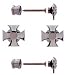 Grover Chrome Skull Artist Strap Buttons