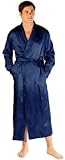 Men's Classic Long Satin Lounge Robe, Bathrobe