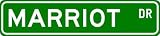MARRIOT Street Sign ~ Personalized Family Lastname Sign ~ Gameroom, Basement, Garage Sign Novelty** METAL ALUMINUM - 9 x 36 inches