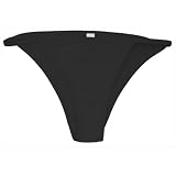 American Apparel 4318 Baby Rib Brazilian Bikini Panty, Black, 2