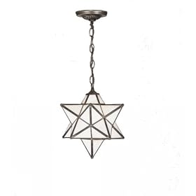 Meyda Tiffany 21841 Pendant, Mahogany Bronze Finish with Cloud White Art