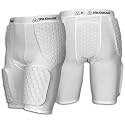 McDavid Hexpad Thudd Short with Dual Density Hexpad Thigh Pads (White, Medium)