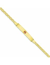 14K Gold Medical Jewelry Bracelet 7 Inches