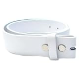 MENS/WOMENS WHITE BELT FOR BUCKLES 28" TO 44" Made in the USA