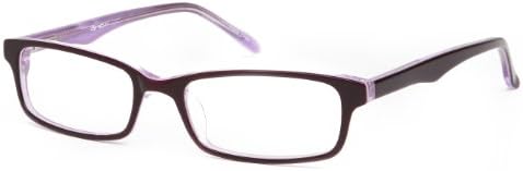 Womens Rectangular Glasses Frames Purple Prescription Eyeglasses 50-17-135