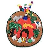 Applique Christmas wreath, 'Andean Star'