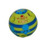 New MultiPet WIGGLY GIGGLY Whimsical Polyvinyl Toys Make Giggle Sound When in Motion Small 4.5 Ball