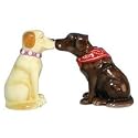Labrador Kitchen Black Brown Salt and Pepper Shakers Set