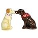 Westland Giftware Labrador Kitchen Black Brown Salt and Pepper Shakers Set