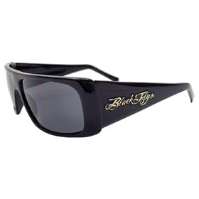 Buy Black Flys Fly Straight Sunglasses - Shiny Black with Polarized Lens by Black Flys