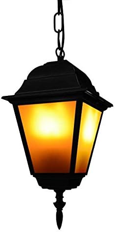 JUNOLUX Bulb Effect Fire Series Vintage Pendant Light Lantern Ceiling Lamp Fixtures Burning Light (Fixture+Bulb)