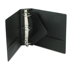 Economy Vinyl Round Ring View Binder, 11 x 8-1/2, 3 Capacity, Black