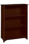 Oxford 36 Inch Dark Cherry Three Shelf Open Bookcase, THREE-SHELF/36W, MERLOT