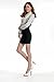 Encounter Stretch Simple Cotton Blend Mini Skirt Minijoup Basic Plain Skirt Black