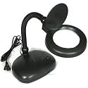 5X BLACK POWER MAGNIFY DESK LAMP FLEXIBLE ARM w/GLASS LENS WHITE LIGHT