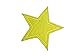 2 pieces YELLOW STAR Iron On Patch Applique Motif Fabric Children Decal 2.9 x 2.6 inches (7.3 x 6.5 cm)