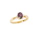 10K Yellow Gold 0.04 ct. Diamond and 1 ct. Mystic Fire Topaz Ring