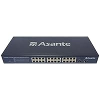 Asante FriendlyNet 24-Port Gigabit WebSmart Green Ethernet Switch (Dark Grey)