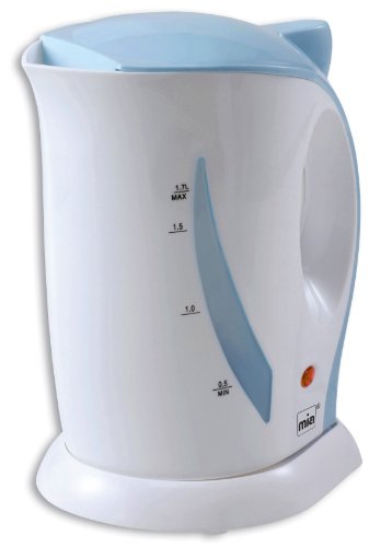 Mia EW 3364B Kabelloser Design-Wasserkocher, weiss/blau