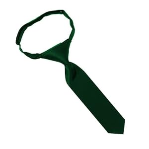 Solid Color 8 Inch Infant Pretied Tie - Forest Green