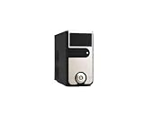 Linkworld 437-01 ATX Mini Tower PC-Gehäuse schwarz / silber (400W, 2x5.25, 3x3.5, 2xUSB2.0, Audio I/O)