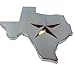 Poker Weight Premium Texas Lone Star State Metal Auto Emblem (w/Silver Star in 3D)
