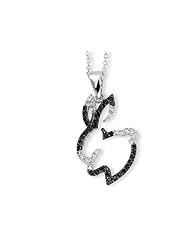 Cheryl M (tm) Sterling Silver CZ Bunny 18in Necklace