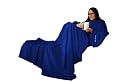 Gift House Int Snug Rug Blankets with Sleeves, Adults, Blue