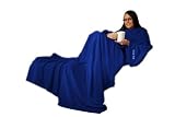 Gift House Int Snug Rug Blankets with Sleeves, Adults, Blue