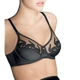 Wacoal Women's Feather Embroidery Full Figure  Underwire Bra, Black, 36DDD