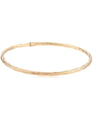 Duragold 14k Yellow Gold Twisted Bangle Bracelet, 7"