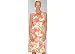 Misses Caribbean Joe Papaya Floral Halter Dress